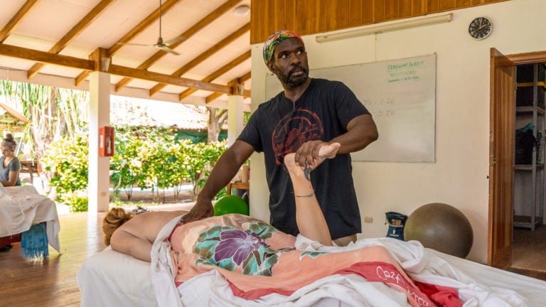 Massage Therapist giving a Foot Massage