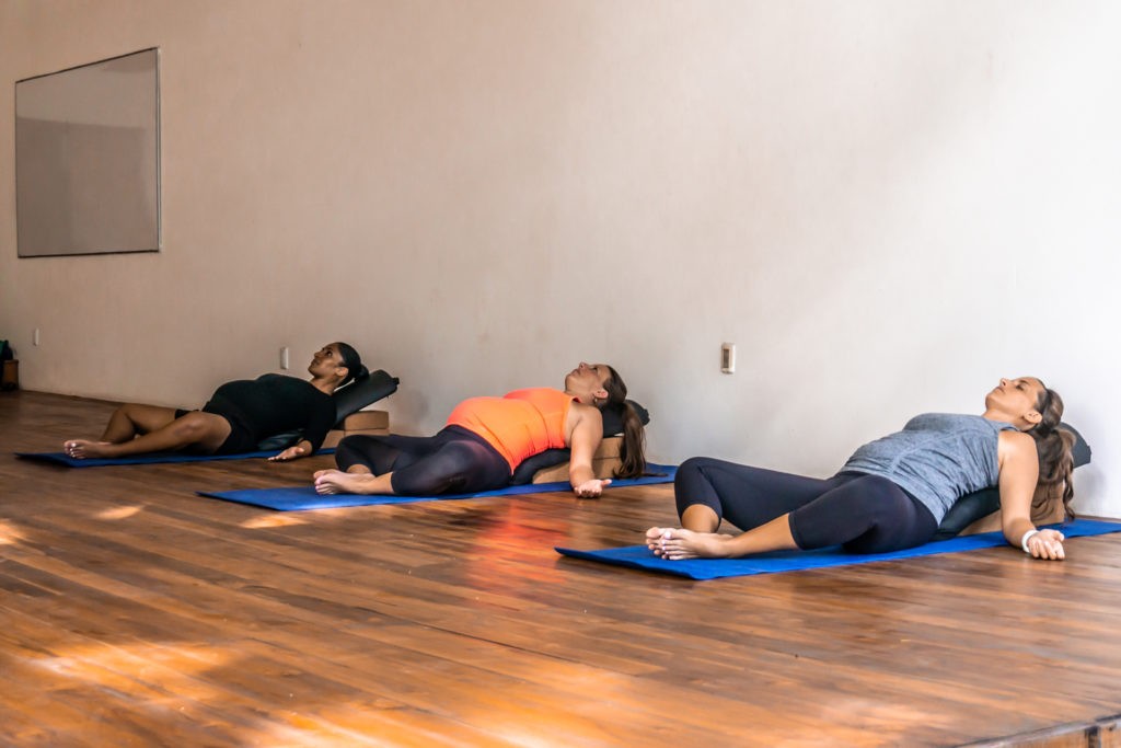 restorative poses for prenatal yoga