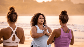 Yoga Class at the Beach